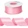 Picture of Ribbli Pink Double Faced Satin Ribbon,1-1/2” x Continuous 25 Yards,Use for Bows Bouquet,Gift Wrapping,Baby Shower,Floral Arrangement