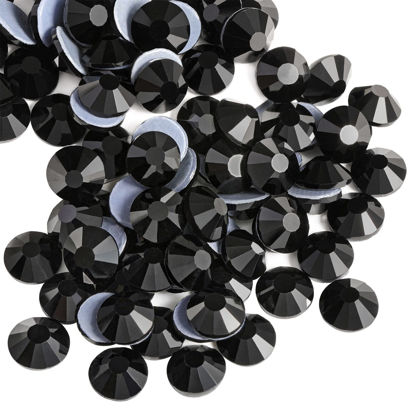 Picture of Beadsland Hotfix Rhinestones, 2880pcs Flatback Crystal Rhinestones for Crafts Clothes DIY Decoration, Black, SS8, 2.3-2.5mm