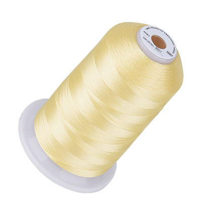 Picture of Simthread Embroidery Thread Maize S021 5500 Yards, 40wt 100% Polyester for Brother, Babylock, Janome, Singer, Pfaff, Husqvarna, Bernina Machine