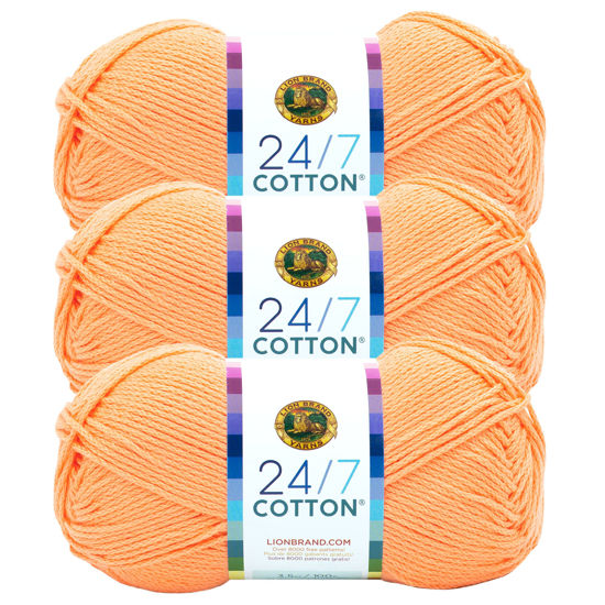 24/7 Cotton® Yarn Lion Brand Mercerized 100% Natural Fiber 3