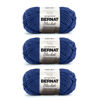 Picture of Bernat Blanket Navy Yarn - 3 Pack of 150g/5.3oz - Polyester - 6 Super Bulky - 108 Yards - Knitting/Crochet