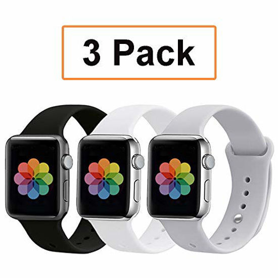 Picture of UPOLS Compatible with Apple Watch Band 38mm 42mm 40mm 44mm Sport Band, Silicone Sport