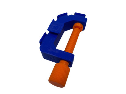 Picture of Hot Wheels Compatible Track C Clamp (Blue/Orange)