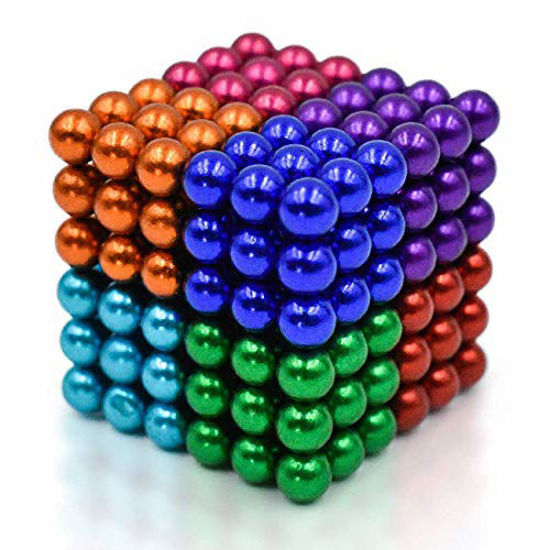 Picture of CPSYUB Upgraded 5MM 216 Pieces Magnets Sculpture Building Blocks Toys for Sculpture Stress Relief Magnet Intelligence Development&Office Toy for Adult (8 Colors)