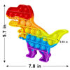 Picture of Woplagyreat 2 Pack Rainbow Dinosaur Pop Push Fidget Figetget Sensory Toy Popping?Anxiety Autism Relieve Relief Bubble Silicone Game Gift Special Kid Teen Adult ADHD Set Popitz Satisfying Box