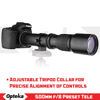 Picture of Opteka 500mm f/8 Manual Preset Telephoto Lens for Canon EOS 80D, 77D, 70D, 60D, 7D, 6D, 5D, 5Ds, Rebel T7i, T7s, T6i, T6s, T5i, T5, T4i, T3i, T3, T2i, T1i, SL2 and SL1 Digital SLR Cameras