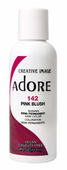 Picture of Adore Semi Permanent Hair Color - Vegan and Cruelty-Free Hair Dye - 4 Fl Oz - 142 Pink Blush (Pack of 2)