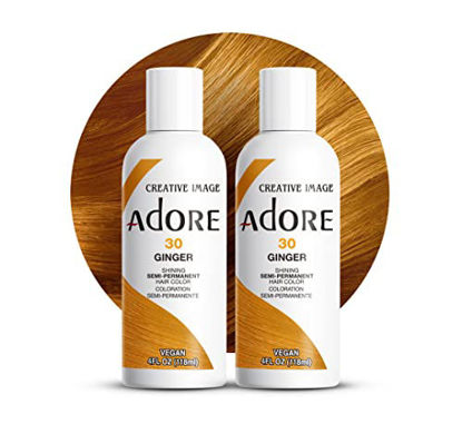 Picture of Adore Semi Permanent Hair Color - Vegan and Cruelty-Free Hair Dye - 4 Fl Oz - 030 Ginger (Pack of 2)