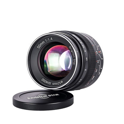 Picture of Brightin Star 50mm F1.4 Manual Focus Prime Lens for Fujifilm XF-Mount Mirrorless Cameras - APS-C MF Large Aperture Standard Fixed Lens, Fit for XT5, XT4, XT30, XPRO3/2, XT200, XS-10, XA7, XE4/2, XH1/2