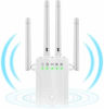 Picture of WiFi Range Extender, 1200Mbps Wireless Signal Repeater Booster, Dual Band 2.4G and 5G Extender, 4 Antennas 360° Full Coverage, Up to 2500 sq.ft, Extend WiFi Signal to Smart Home Devices (White)