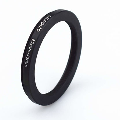 Picture of 52mm to 43mm /52mm-43mm Step-Down Ring Filter Adapter for All Brands UV,ND,CPL,Metal Step-Down Ring Adapter