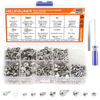 Picture of HELIFOUNER 480 Pieces Computer Standoffs Screws Assortment Kit for 2.5" SSD, Hard Drive, Computer Case, Motherboard, Fan Power Graphics with Screwdriver, Silver