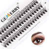 Picture of Individual Cluster Lashes 20 Roots 12 mm Lash Clusters Extensions D Curl 0.07mm Thickness False Eyelashes Extensions 20D Mink Cluster Lash Extensions Handmade GEMERRY Lash Clusters