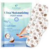 Picture of PLANTIFIQUE Hydrating Foot Mask for Dry & Cracked Feet - NOT Peeling - 1 Pack Hydrating Socks for Soft Heels - Intense Moisturizing and Repairing Dry Rough Skin - Foot Spa - Happy Feet Mask