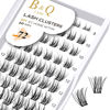 Picture of Lash Clusters D Curl 10mm DIY Lash Extensions 72 Cluster Individual Lashes Wispy Extension Volume Lashes Eyelash Clusters Reusable Extensions Cluster DIY at Home (B03,D-10mm)