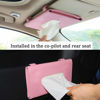 Picture of Car Visor Tissue Holder, Sun Visor Napkin Holder Backseat Tissue Case, Premium Car Tissue Box for car, Mask Holder for Car Visor (Pink)