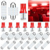 Picture of Tallew 24 Pieces Dome Light LED Car Bulb Kit Set T10 31 mm 42 mm LED Festoon Bulbs Interior LED Interior Replacement Bulbs for Car Map Door Courtesy (Red)