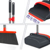 Picture of kelamayi Broom and Dustpan Set for Home, Combo for Office, Stand Up Broom and Dustpan (Black&Red)