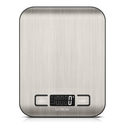 Picture of Ultrean Food Scale, Digital Kitchen Scale Weight Grams and Ounces for Baking and Cooking, 6 Units with Tare Function, 11lb (Batteries Included)