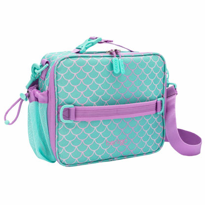 Picture of Bentgo® Kids Lunch Bag - Durable, Double Insulated, Water-Resistant Fabric, Interior & Exterior Zippered Pockets, Water Bottle Holder - Ideal for Children 3+ (Mermaid Scales)