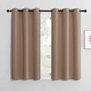 Picture of NICETOWN Small Window Kitchen Blackout Curtains, Thermal Insulated Solid Grommet Blackout Curtains/Drapes for Bedroom (Set of 2, 42 by 50 Inch, Cappuccino)