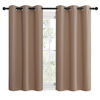 Picture of NICETOWN Small Window Kitchen Blackout Curtains, Thermal Insulated Solid Grommet Blackout Curtains/Drapes for Bedroom (Set of 2, 42 by 50 Inch, Cappuccino)