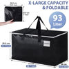 Picture of StorageRight Heavy Duty Moving Boxes-Moving Bags with Zipper, Reinforced Handles and Tag Pocket-Collapsible Moving Supplies-Totes for Storage Great for Moving, Storage and Travel 93L(Black-8 Pack)