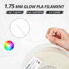 Picture of AMOLEN PLA 3D Printer Filament, 1.75mm Glow in The Dark Yellow Filament for 3D Printing, 1kg(2.2lbs) Spool, Compatible with Most FDM Printer