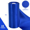 Picture of TONIFUL 6 inch x 22yd Wide Royal Blue Satin Ribbon Solid Fabric Large Ribbon for Grand Opening Cutting Ceremony Wedding Birthday Party Decoration Gift Craft Chair Sash Table Car Bows Indoor or Outdoor