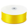 Picture of Solid Color Double Faced Yellow Satin Ribbon 2" X 50 Yards, Ribbons Perfect for Crafts, Wedding Decor, Bow Making, Sewing, Gift Package Wrapping and More