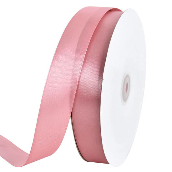 TONIFUL 1 Inch x 100yds Shocking Pink Satin Ribbon, Thin Solid Color Satin  Ribbon for Gift Wrapping, Crafts, Hair Bows Making, W