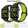 Picture of EXCHAR Sport Band Compatible with Apple Watch Band 42mm Series 3/2/1 Breathable Soft Silicone Replacement Wristband Women and Men for iWatch 44mm Series 5/4 Nike+ All Various Styles S/M Black-Yellow