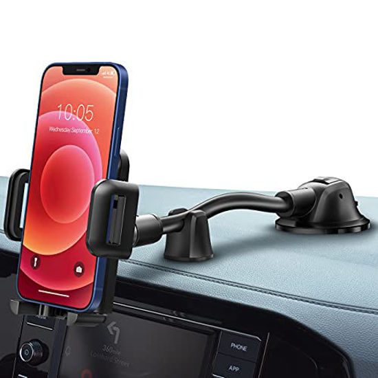 Car Phone Holder Mount for Car Dashboard Dash HUD, Cell Phone Clip for  iPhone 12 11 Pro Max XS XR Mini Samsung Galaxy Mobile 