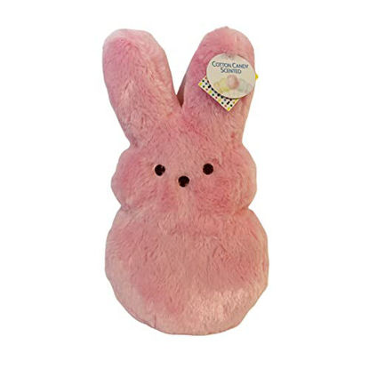 Picture of Peeps Bunny Plush Stuffed Animal Toy Easter Decoration (15 Inch, Light Pink Fuzzy (Cotton Candy Scented))