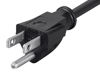 Picture of Monoprice 105296 1ft 16AWG Power Extension Cord Cable, 13A (NEMA 5-15P to NEMA 5-15R),Black - 13A