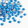 Picture of beadsland Flat Back Crystal Rhinestones Round Gems for Nail Art and Craft Glue Fix,Capri Blue (2.7-2.8mm) SS10/1440pcs