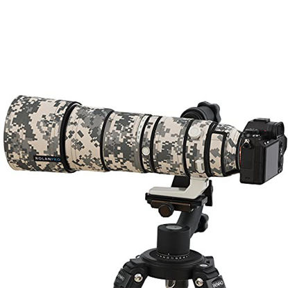 Rolanpro Waterproof Lens Cover Camouflage Rain Cover for Sony FE 200-600mm  F5.6-6.3 G OSS Lens Protective Case Guns Clothing-#20 Jungle Waterproof