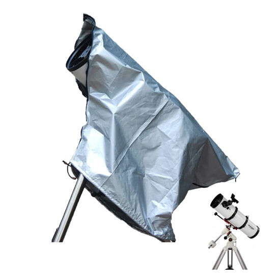 Picture of J&C Telescope Cover Outdoor Scope Cover Waterproof DSLR Camera Rain Covers Rain Resistant Patio Telescope Covers Dustproof Telescope Case Scope Dust Cover 420D Silver