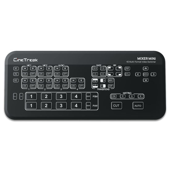 Picture of Cinetreak Mixer Mini Multi-Format Video Mixer Switcher 4 HDMI Inputs with USB 3.0 Video Capture PIP Chroma key Live Streaming Video Switcher