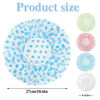 Picture of 6 Pcs Shower Caps, Waterproof Bath Caps Plastic Reusable Shower Caps Elastic Band Bath Hair Caps for Women Kids