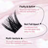 Picture of Lash Clusters 180 Pcs Cluster Lashes DIY Individual Lashes Fluffy Cluster Eyelash Extension Eyelash and Mirror 2 in 1 Easy to Apply at home Lashes (Into You-02,D-10-16mix)