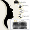 Picture of Lash Clusters B30 D Curl 10mm DIY Eyelash Extensions 72 Clusters Lashes B&Q LASH Eyelash Clusters Eyelash Extensions Volume Wispy Individual Lash Clusters at Home Lash Extensions (B30,D-10)