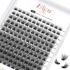 Picture of Lash Clusters DIY Eyelash Extensions 144 Pcs Cluster Eyelash Extensions 8-16mm Cluster Lashes C Curl Lash Clusters Thin Stem Eyelash Clusters Reusable Makeup for Self-application (Shrub-Big C 8-16)