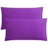 Picture of FLXXIE 2 Pack Microfiber King Pillow Cases, 1800 Super Soft Pillowcases with Envelope Closure, Wrinkle, Fade and Stain Resistant Pillow Covers, 20x36, Purple