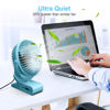 Picture of HONYIN USB Clip on Fan, 720° Rotation Small Desk & Clip Fan, Personal Cooling Fan with Sturdy Clamp, 3 Speeds, Quiet Little Fan by USB Plug In, for Bedroom Office Desktop Treadmill