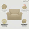 Picture of Easy-Going Stretch Oversized Chair Sofa Slipcover 1-Piece Couch Sofa Cover Furniture Protector Soft with Elastic Bottom for Kids Spandex Jacquard Fabric Small Checks Beige