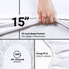 Picture of Utopia Bedding Split King Fitted Sheet - Bottom Sheet - Deep Pocket - Soft Microfiber -Shrinkage and Fade Resistant-Easy Care - 2 Fitted Sheet Only (White)