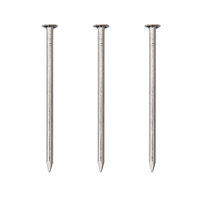 Picture of 200pcs Hardware Nails, 1-3/4'' × 14 Ga Nickel Plated Hanging Nails, Flat Head Nails, Wall Nails for Hanging Pictures, Finishing Nails, Wood Nails, Long Nails (1-3/4 In)