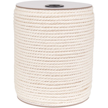 Picture of NOANTA Macrame Cord 5mm x 145Yards, Natural Cotton Macrame Rope Cotton Cord, Perfect Macrame Supplies for Wall Hanging, Plant Hangers, Crafts, Knitting, Decorative Projects