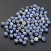 Picture of LPBeads 100PCS 8mm Natural Blue Spot Jasper Gemstone Round Loose Beads for Jewelry Making with Crystal Stretch Cord